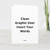 Oh Deer Clean Graphic Style Kaart (Achterkant)