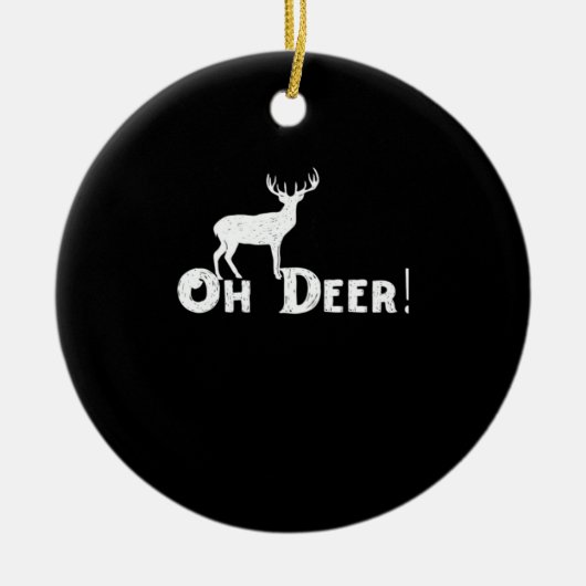 Oh Deer Clean Graphic Style Keramisch Ornament (Voorkant)