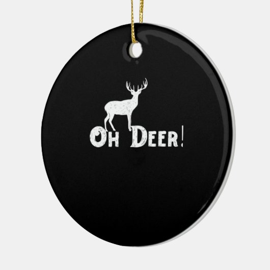 Oh Deer Clean Graphic Style Keramisch Ornament (Links)