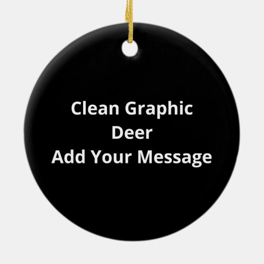 Oh Deer Clean Graphic Style Keramisch Ornament (Achterkant)