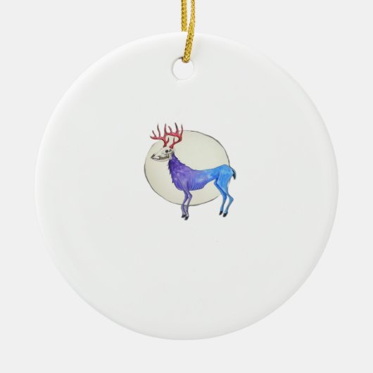 Oh Deer Clean Graphic Style Keramisch Ornament (Voorkant)