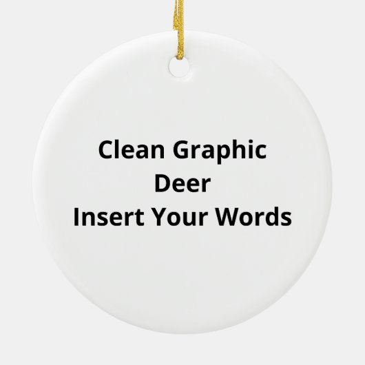 Oh Deer Clean Graphic Style Keramisch Ornament (Achterkant)