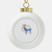 Oh Deer Clean Graphic Style  Keramische Bal Ornament (Voorkant)