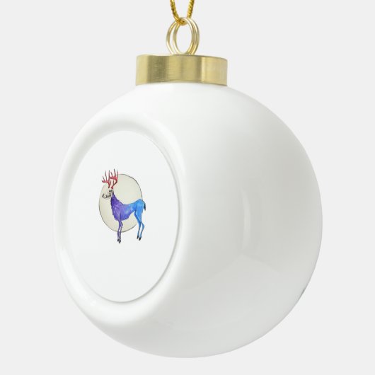 Oh Deer Clean Graphic Style  Keramische Bal Ornament (Rechts)