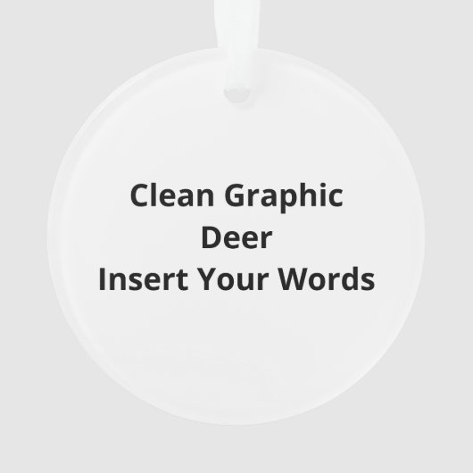 Oh Deer Clean Graphic Style Ornament (achterkant)