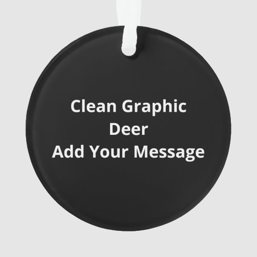 Oh Deer Clean Graphic Style Ornament (achterkant)