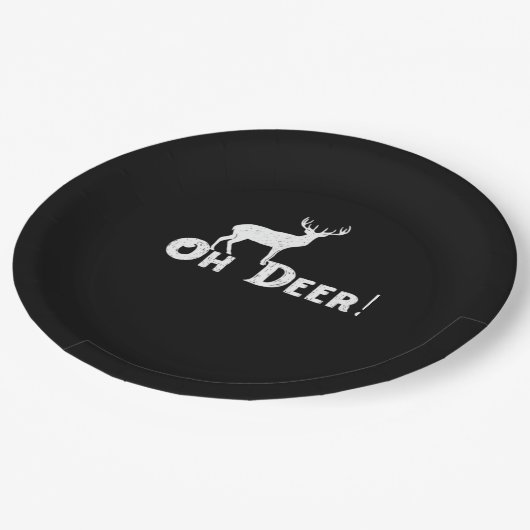 Oh Deer Clean Graphic Style  Papieren Bordje (Gekanteld)