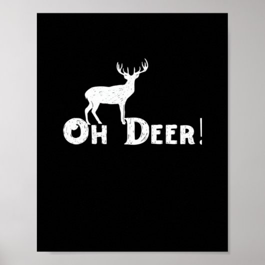 Oh Deer Clean Graphic Style Poster (Voorkant)