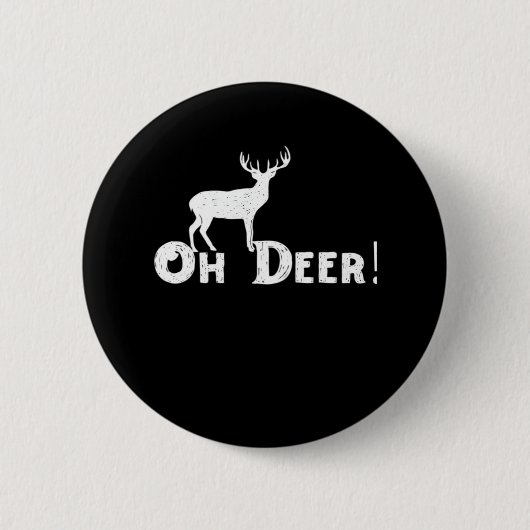 Oh Deer Clean Graphic Style Ronde Button 5,7 Cm (Voorkant)