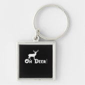 Oh Deer Clean Graphic Style Sleutelhanger (Voorkant)