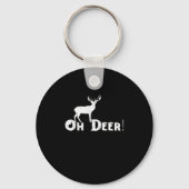 Oh Deer Clean Graphic Style Sleutelhanger (Voorkant)