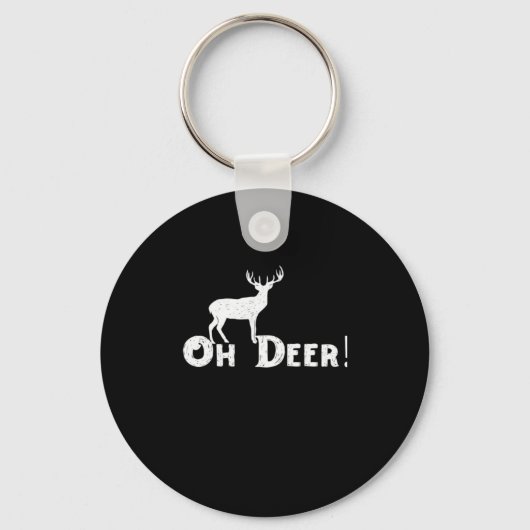 Oh Deer Clean Graphic Style Sleutelhanger (Voorkant)