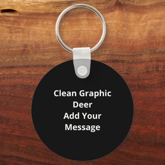 Oh Deer Clean Graphic Style Sleutelhanger (Achterkant)