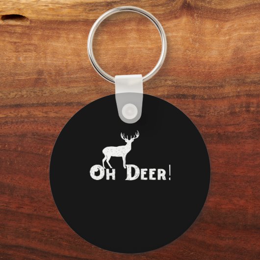 Oh Deer Clean Graphic Style Sleutelhanger (Voorkant)