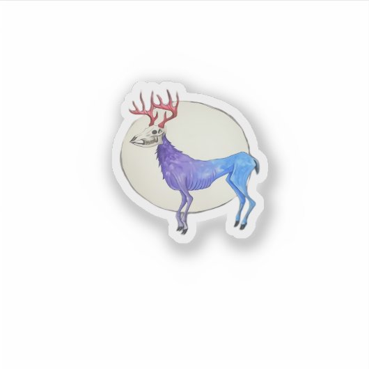 Oh Deer Clean Graphic Style  Sticker (Voorkant)