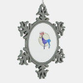 Oh Deer Clean Graphic Style  Tin Sneeuwvlok Ornament (Links)