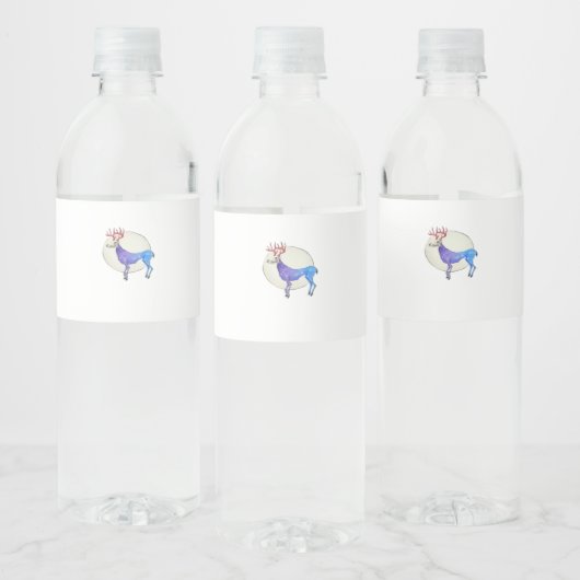 Oh Deer Clean Graphic Style Waterfles Etiket (Flessen)