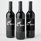 Oh Deer Clean Graphic Style  Wijn Etiket (Flessen)