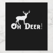 Oh Deer Clean Graphic Style  Wijn Etiket (Enkel label)