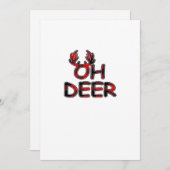 Oh Deer Clean Layout Feestdagenkaart (Voorkant / Achterkant)
