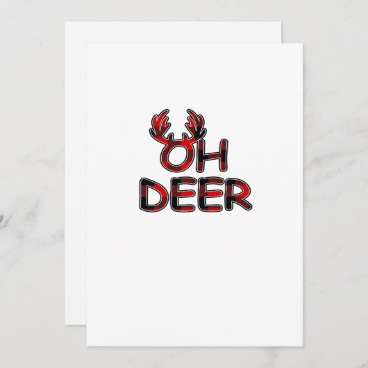 Oh Deer Clean Layout Feestdagenkaart (Voorkant / Achterkant)