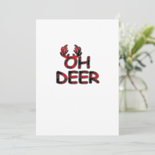 Oh Deer Clean Layout Feestdagenkaart (Staand voorkant)