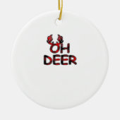Oh Deer Clean Layout Keramisch Ornament (Voorkant)