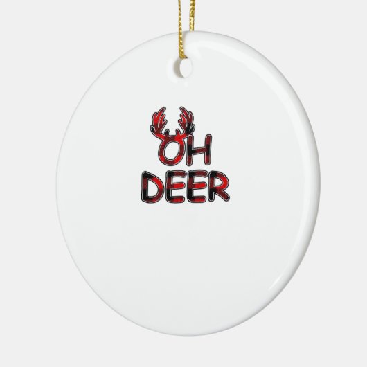 Oh Deer Clean Layout Keramisch Ornament (Links)
