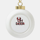 Oh Deer Clean Layout  Keramische Bal Ornament (Voorkant)
