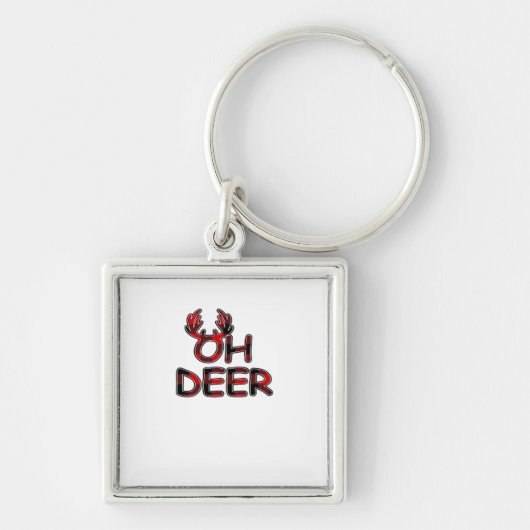 Oh Deer Clean Layout  Sleutelhanger (Voorkant)