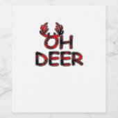 Oh Deer Clean Layout  Wijn Etiket (Enkel label)
