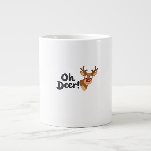 Oh Deer Clean Minimal Seeing Grote Koffiekop (Voorkant)