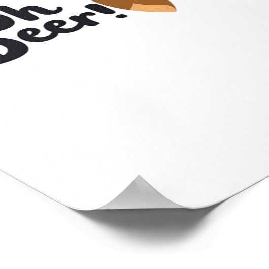 Oh Deer Clean Minimal Seeing  Poster (Hoek)