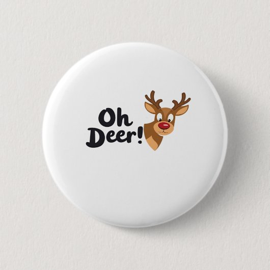 Oh Deer Clean Minimal Seeing  Ronde Button 5,7 Cm (Voorkant)