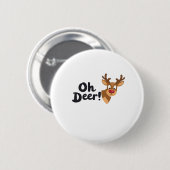 Oh Deer Clean Minimal Seeing  Ronde Button 5,7 Cm (Voorkant /achterkant)