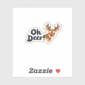 Oh Deer Clean Minimal Seeing  Sticker (Vel)