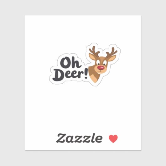 Oh Deer Clean Minimal Seeing Sticker (Vel)
