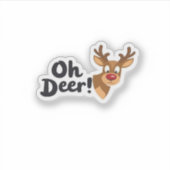 Oh Deer Clean Minimal Seeing Sticker (Voorkant)