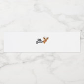 Oh Deer Clean Minimal Seeing Waterfles Etiket (Enkel label)