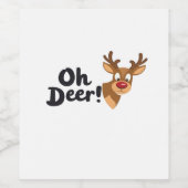 Oh Deer Clean Minimal Seeing  Wijn Etiket (Enkel label)