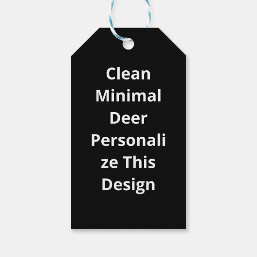 Oh Deer Clean Minimal Style Cadeaulabel (Achterkant)