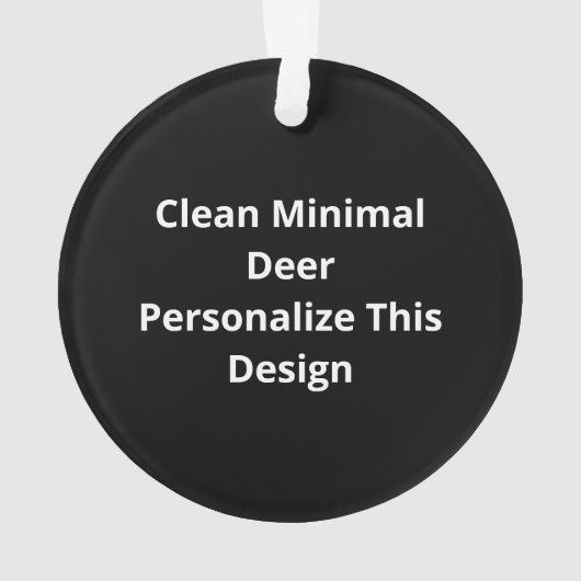 Oh Deer Clean Minimal Style Ornament (achterkant)