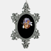 Oh Deer Clean Minimal Style  Tin Sneeuwvlok Ornament (Links)