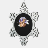 Oh Deer Clean Minimal Style  Tin Sneeuwvlok Ornament (Rechts)