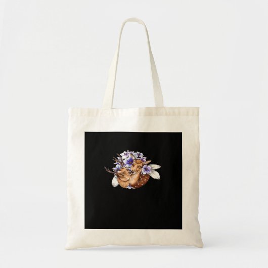 Oh Deer Clean Minimal Style Tote Bag (Voorkant)