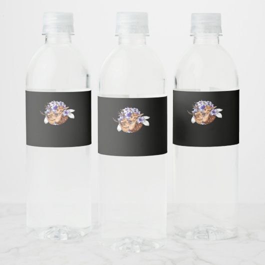 Oh Deer Clean Minimal Style  Waterfles Etiket (Flessen)