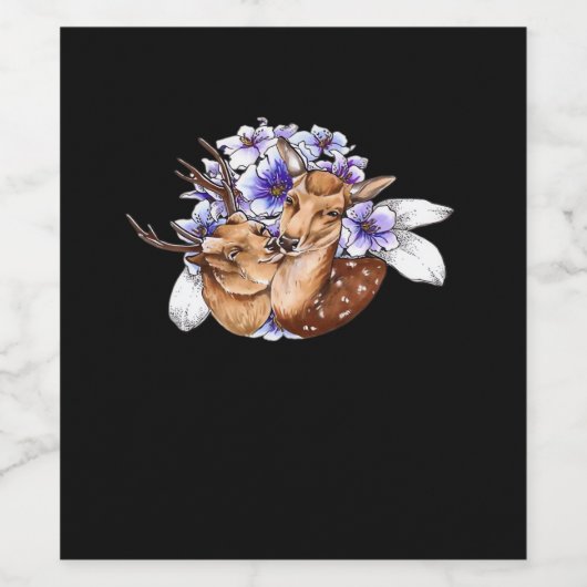 Oh Deer Clean Minimal Style  Wijn Etiket (Enkel label)