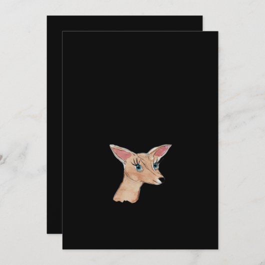 Oh Deer Clean Modern  Feestdagenkaart (Voorkant / Achterkant)