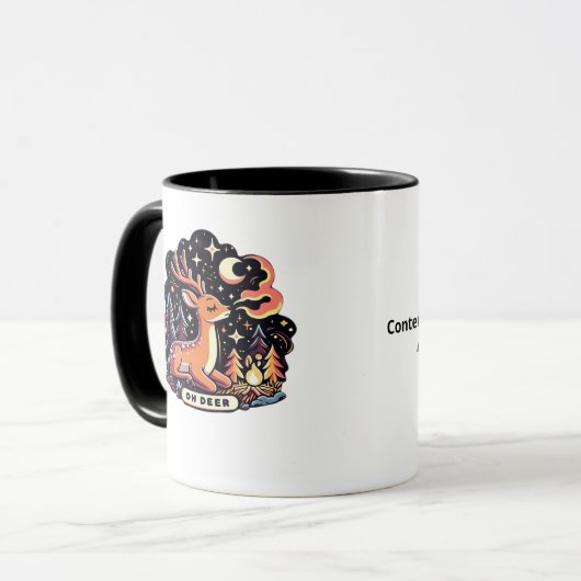Oh Deer Contemporary Graphic Vibe Mok (Voorkant links)