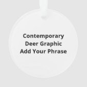 Oh Deer Contemporary Graphic Vibe Ornament (achterkant)